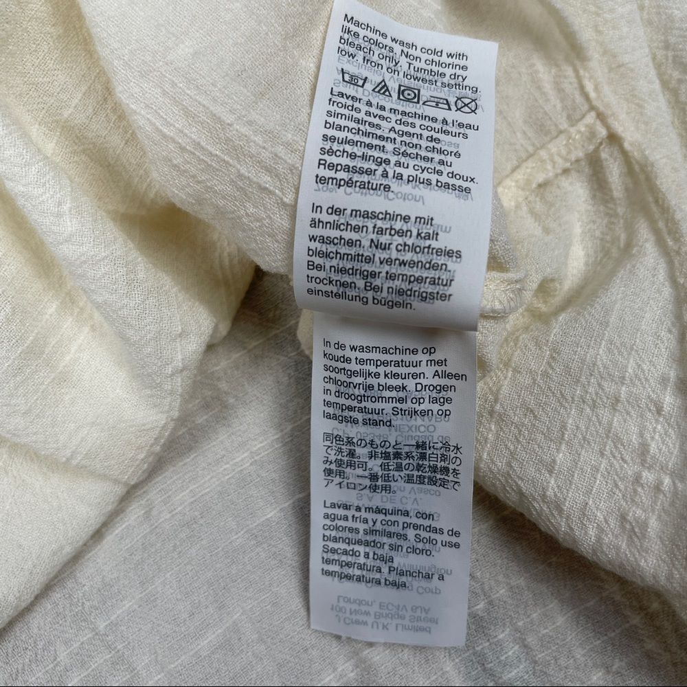 MADEWELL lightweight cotton blend beige crochet tie-back tank top, size XL - Picture 14 of 16